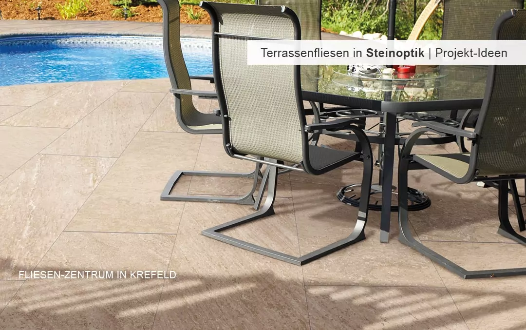 Terrassenfliesen in Steinoptik