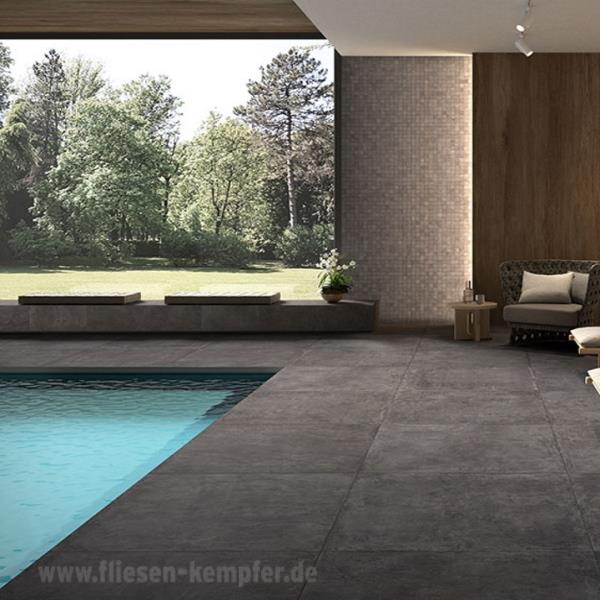 Fliese Industries schwarz 100 x 100 cm