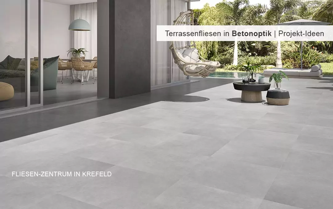 Terrassenfliesen in Betonoptik
