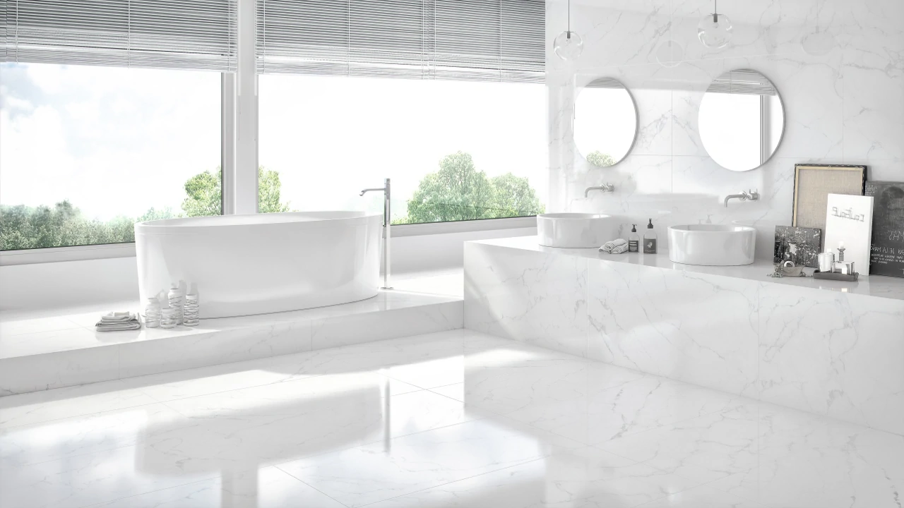 Marmor Glanz Weiss Ambiente 1