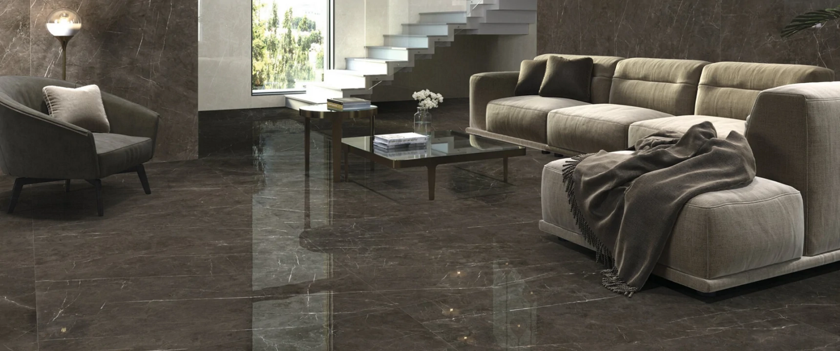 Marmor Glanz Braun Ambiente 1