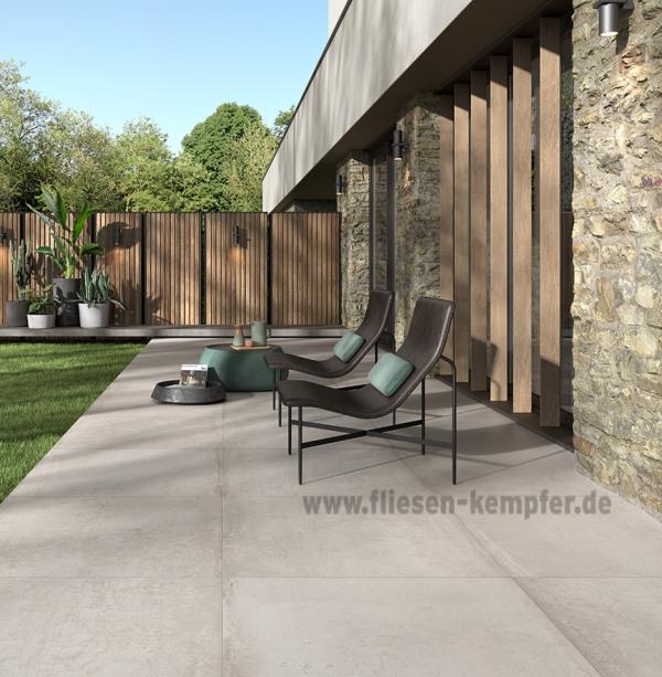 Terrassenfliese Morgana grau 100 x 100 x 2 cm Outside-450